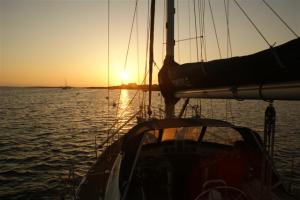 Sunset over Bray harbour