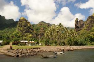 The little harbour at Fatu Hiva