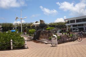 The supermarket next to the dock