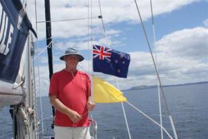 Raising the NZ flag Raising the NZ flag