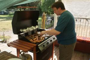 Barry cooking the Christmas BBQ Barry cooking the Christmas BBQ