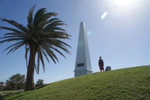 The obelisk stands on the site of the old windmill