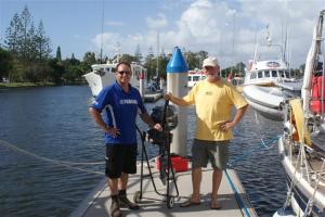 Mike delivering the new 15hp Yamaha