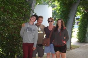 Will, Barry, Kate and Daisy in the gardens of the Southbank 