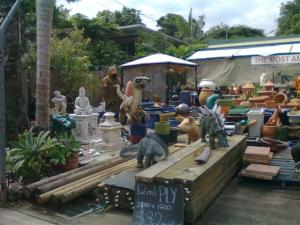 Funny garden supply shop