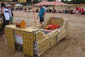 Another beer can raft