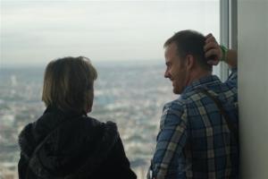 Chatting with James up The Shard