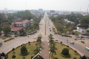 Looking back towards the town