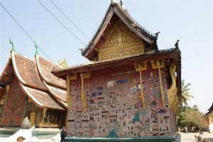The wall of this building was made of semi precious stones