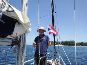 Bill raises the Thailand courtesy flag