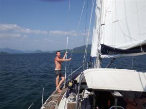 Sailing out to the Surin islands