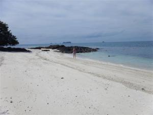 Angela on a shell hunt