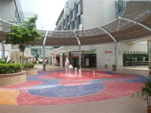 New shopping complex with Starbucks looking over the marina