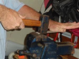 It needed a large hammer to bash it into shape