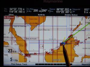 The east Malaysian coast