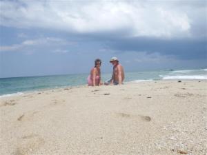Bill and I on the beach