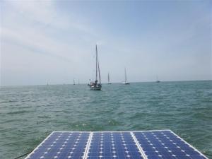 The yachts arrived in convoy