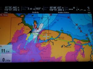 Chart showing entrance waypoints