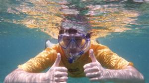 Thomas snorkelling 