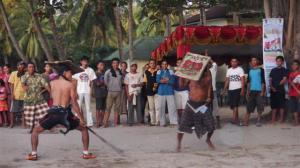 The adults having a go.