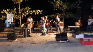 The early evening line up of the Blues band