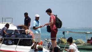 Getting on the ferry