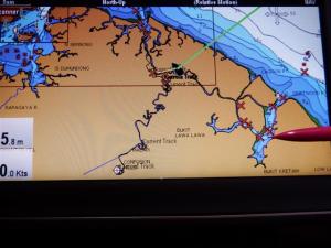 Our route through to Dewhurst bay