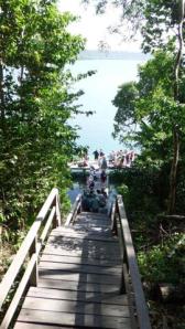 Steps down to the lake