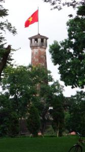 Hexagonal flag tower 