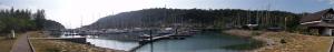 Panoramic shot of Rebak marina