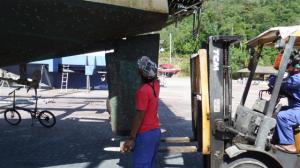 The forklift was ready