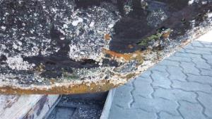 Scratches on the keel