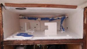 Inside of rudder housing nicely painted