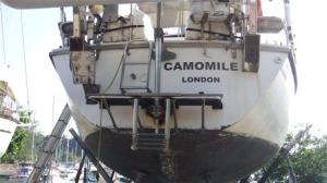 The 'before' picture of the transom