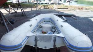 The dinghy masked up