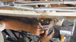 Cutting the rubbing strake