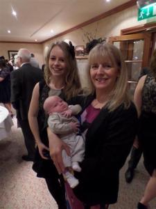 Amanda holding Logan