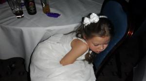 Lucie asleep after her busy day