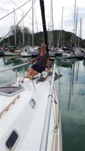 Sitting on my dolphin seat