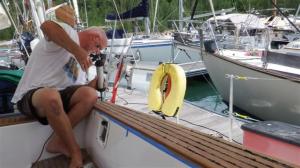 Caulking the coaming