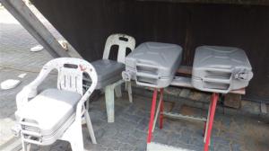 Spraying the diesel tanks