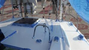 The aft deck masked up