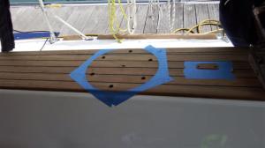 Marking position of winch 