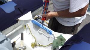 Putting dinghy bits back on