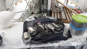  a row of pulley blocks