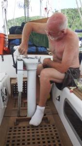 Bill rebuilding the binacle