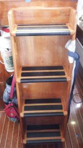 Beautifully varnished steps with new non slip treads