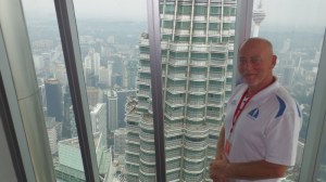 Looking down on the other tower