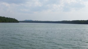 Motoring back out of the river