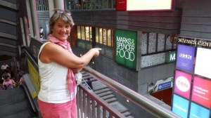 There was even an M&S there complete with Percy Pigs!!